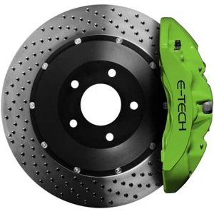 LIME GREEN E-Tech Brake Caliper Paint Kit Also For Drums Brakes & Car Engine Bay - Picture 1 of 7