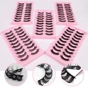 10 Paar 3D Künstliche Wimpern Set 100% Eyelashes Damen Fake Lashes False Falsche - Bild 1 von 18