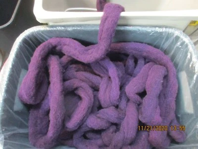 Purple - Hand-dyed Texel Wool Roving for Felt, Spin, Knit Crafts! - 4 oz bags - Image 1 of 4