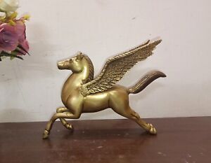 Angel Flying Horse Statue Showpiece Brass Stallion Taking Flight With Wing HK584