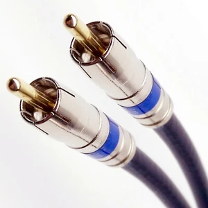 2-Male to 2-Male RCA Dual Audio Cable, Bare Copper 18AWG Solid Core 75 Ohm 100ft - Picture 1 of 1
