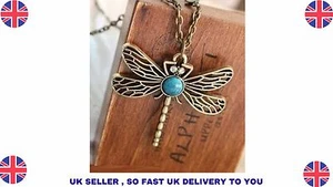 Dragonfly Necklace Vintage Jewellery Retro UK SELLER - Picture 1 of 1