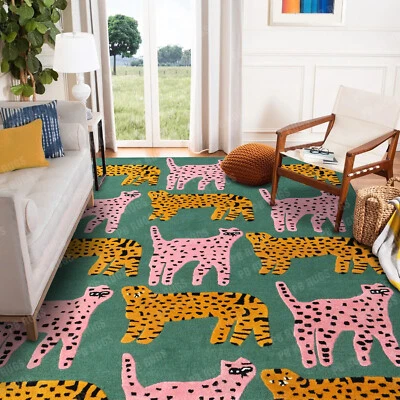 Tiger Green Handmade Woolen Tufted Area Rugs and Carpets - Image 1 of 4