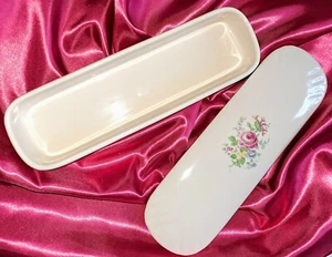 Schale mit Deckel  altes Waschset  Bad Garnitur  Kammschale  Dose Badezimmer - Bild 1 von 5