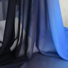 By Yard 100D gradient dress cloth royal blue black ombre chiffon material