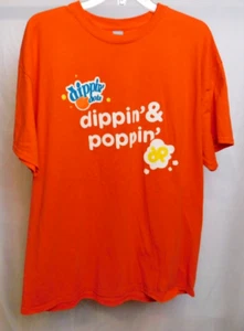 Dippin Dots’ Crew Ice Cream Employee Work Orange T Shirt Size XL - Picture 1 of 6