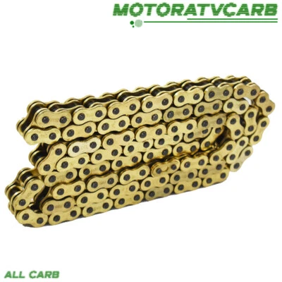 Cadena de transmisión para motocicleta 520 paso con junta tórica 114 eslabones color dorado 520 x114 ATV Foto 1 de 4