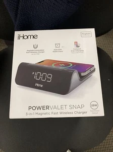Chargeur sans fil magnétique iHOME PowerValet Snap 3 en 1 iW23BG neuf - Photo 1 sur 6