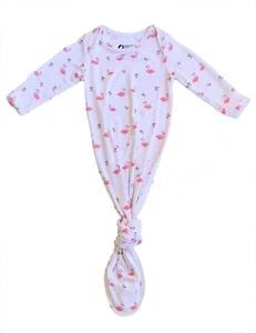 Vestido anudado para bebé Keep Me Cosy®, ropa para dormir bambú recién nacido - flamenco - Imagen 1 de 5