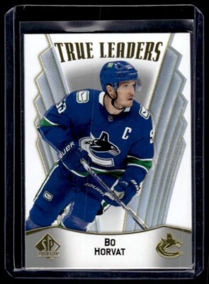 2021-22 Upper Deck Sp Authentic True Leaders Bo Horvat Vancouver Canucks #TL-12 - Image 1 of 2