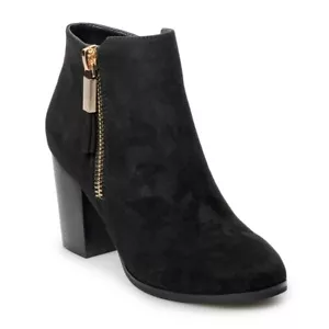 Apt. 9 Timezone Women's High Heel Ankle Boots- Onxy- Size 10 - Picture 1 of 3