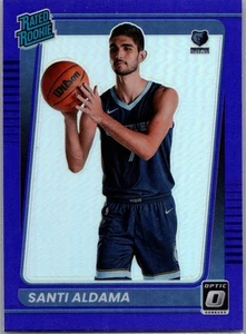 2021-22 Donruss Optic #176 Santi Aldama Purple RC Memphis Grizzlies - Picture 1 of 2