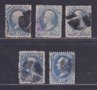 United States Scott O35\O41 1873 Navy Department Officials 5 Stamps SCV $160 - Image 1 of 2