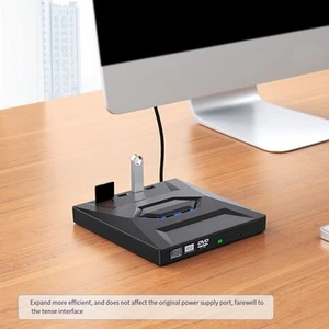 External CD DVD Burner External Card Reader 3-in-1 Multi-Function For Computer - Picture 1 of 7