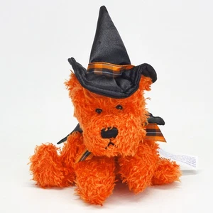 De colección Mary Meyer Halloween Perro Peluche Bruja Sombrero Naranja 9 Pulgadas Peluche - Imagen 1 de 8