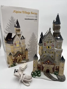 Dept 56 NEUSCHWANSTEIN CASTLE Alpine Village Series 2015 Lighted Porcelain 12” - Picture 1 of 21