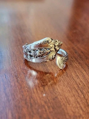 Wallace Rose Point Sterling Silver Spoon Ring Size 6 - Image 1 of 4