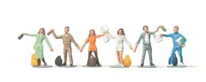 HO scale People Recycling (6) Figure Set by Merten (Preiser) 212521 - Picture 1 of 1