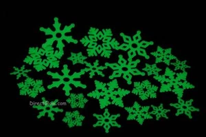 DirectGlow 24pc Glow in the Dark Snow Flakes Luminous Kids Wall Ceiling Decor - Picture 1 of 3