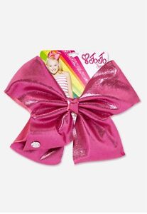 JoJo Siwa Large Glitter Pink Signature Hair Bow Shiny Dance Cheerleader Pageant 