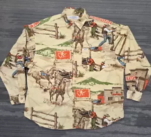 Guess by Georges Marciano Western Wear Shirt Mens Large USA Vintage Cowboys - Picture 1 of 8