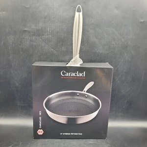 Caraclad Hex 11" Hybrid Frying Pan Stainless Aluminum Core Non-Stick Cool Grip - Picture 1 of 6