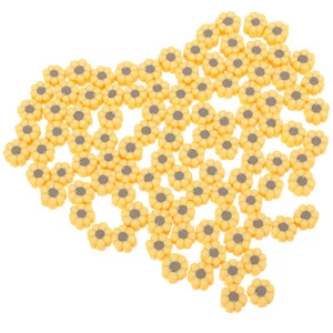100 Pcs Polymer Clay Jewelry Beads DIY for Crafts Making Flower - Picture 1 of 12