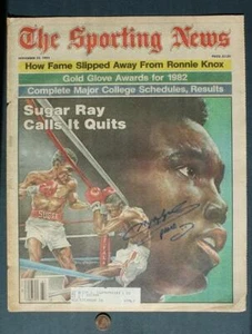 Five-Class World Champ Boxer Sugar Ray Leonard signed autograph Sporting News -- - Picture 1 of 1