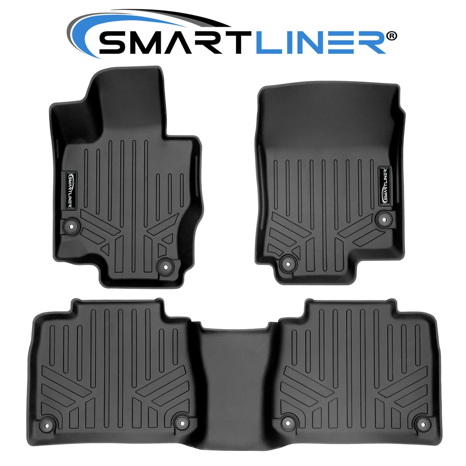 SMARTLINER Custom Fit Floor Mats 2 Row Liner 2020-2024 Mercedes-Benz GLE-Class Foto 1 de 4