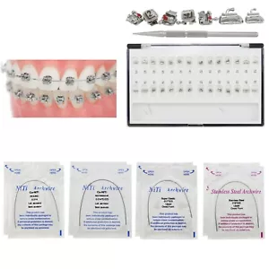 Soportes metálicos autoligables de ortodoncia dental MBT 022 cables de arco Niti de cobre - Imagen 1 de 24