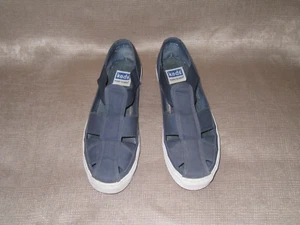 KEDS Navy Blue Canvas Pull/Slip On Elastic Bands Sneakers. Sz 8.5M. HARD 2 FIND! - Picture 1 of 4