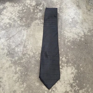 DKNY Tie Geometric print silk gray Neck Made In Mexico Of Imported Fabric - Picture 1 of 7