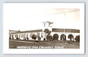 Postkarte RPPC California Healdsburg CA Union Grundschule 50er Jahre  - Bild 1 von 2