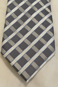 Geoffrey Beene Mens Silk Gray Tie - Picture 1 of 7