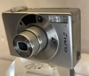 🔥 TESTED WORKING Canon ELPH 2 Point & Shoot APS Film Camera Silver Metal Flash. - Picture 1 of 24