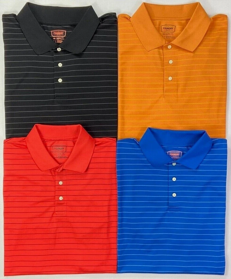 Men's Big & Tall Foundry Active Division Quick-Dri Striped Polo Shirt - Image 1 of 1