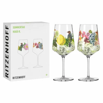 Ritzenhoff Sommertau Hugo 005 006 F24 2er Set Olaf Hajek Hugo-Glas 544 ml - Bild 1 von 4