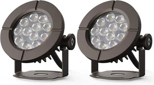 GOODSMANN LED Teichleuchten 2 Stück Niedervolt 6W 580 Lumen 3000K IP68 Bronze Finish - Bild 1 von 7