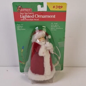Joy Brite Vintage Red Tree Top Santa Lighted Ornament  For Mini Light Sets/Tree - Picture 1 of 20