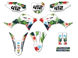 2019-2023 CRF 250 F TROPIC White Senge Graphics Kit Compatible with Honda - Picture 1 of 10