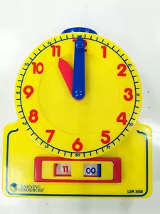 Mini Orologio Teaching Geared 7" Impara il Tempo Apprendendo Risorse LER 3000 - Foto 1 di 3