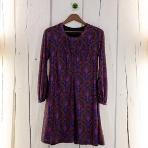 Vestido Martinette Línea A Manga Larga Hasta la Rodilla Cuello Redondo EU 40 US 10 UK 12 M - Imagen 1 de 14