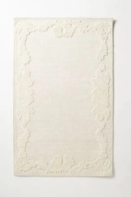 Alissa - Alfombra de área suave 100 % lana acolchada a mano marfil, 5x8, 6x9, 8x10, 9x12 Foto 1 de 4