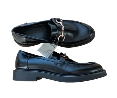 H&M Mocasín De Cuero, Negro, Talla 40 - Imagen 1 de 4