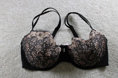 Victoria's Secret Bra Womens 34DD Balconette Lace Floral Underwire Sexy - Image 1 of 4