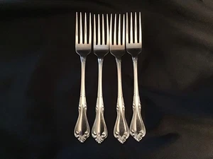 4 Oneida Stainless SUTTON PLACE Dinner Forks 7 1/4" Deluxe Flatware GUC Lot - Picture 1 of 3