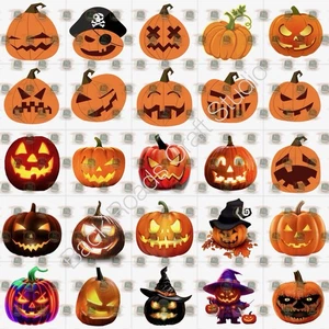 Pumpkins Halloween Waterslide Finger Nail Decals Instructions set of 50 Bonus - Imagen 1 de 7