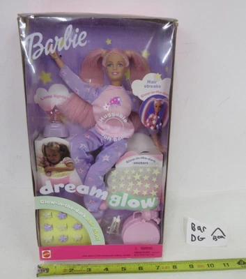 Muñeca Barbie Dream Glow de cuerpo suave 54476 con pinzas para el cabello Brillan en la oscuridad NUEVA 2001 Foto 1 de 4