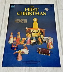 Expositor de libros belén dorado vintage sin usar de la primera Navidad 1982 - Imagen 1 de 7