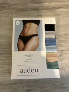 Auden Women’s Multicolored Thongs Xl (Size16)6 per pack- New, Cotton Blend - Picture 1 of 2